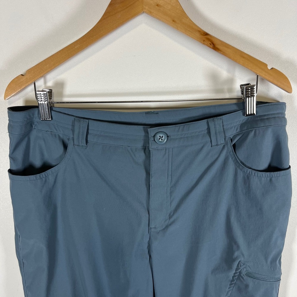 Eddie Bauer Women 12 Horizon Guide Capri Pants Blue Gray Outdoor Hiking Cropped - Picture 2 of 8